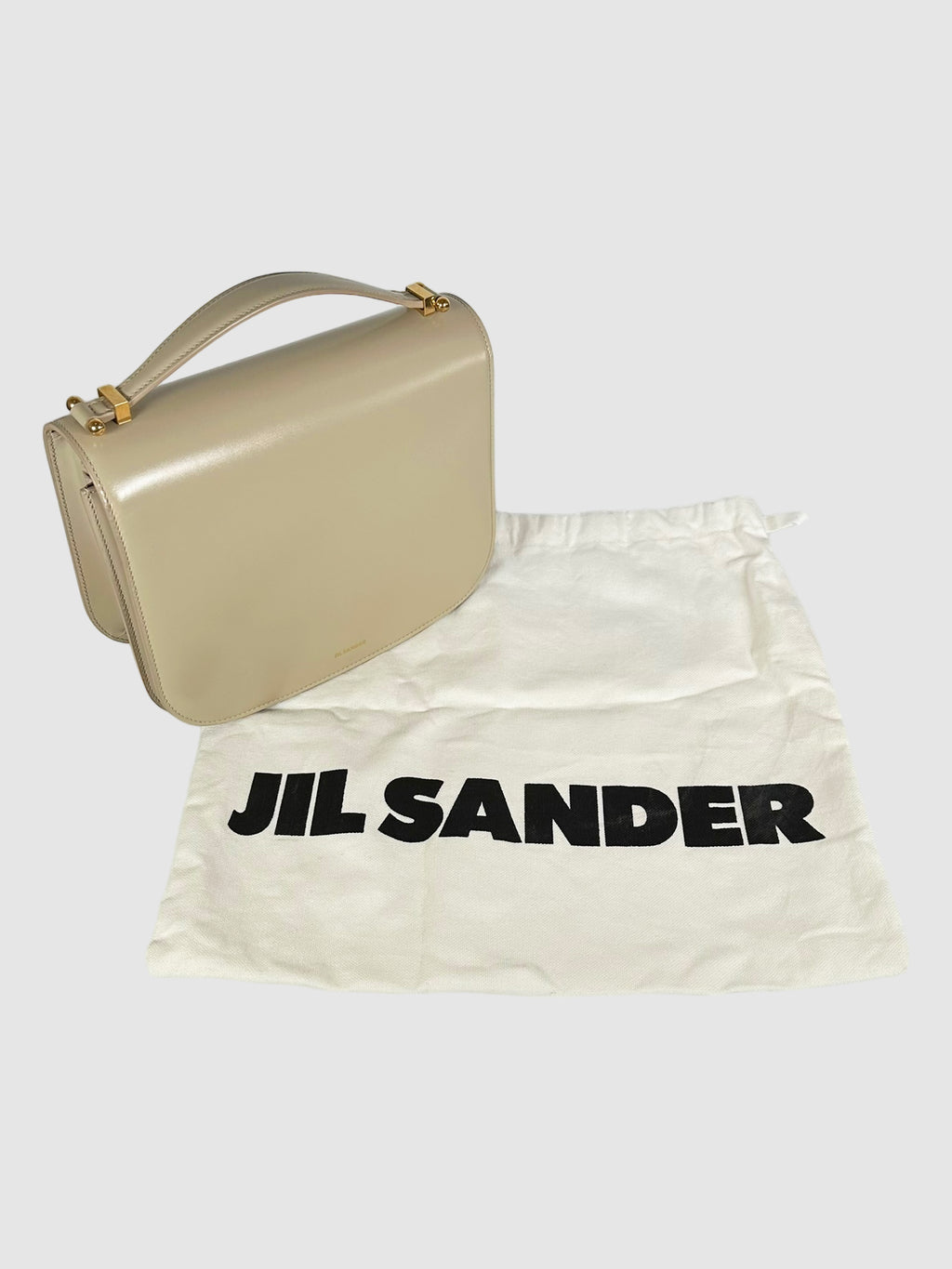 Jil Sander Cream Leather Taos Bag Consignment Secondhand Designer Luxury Resale Toronto Trendy