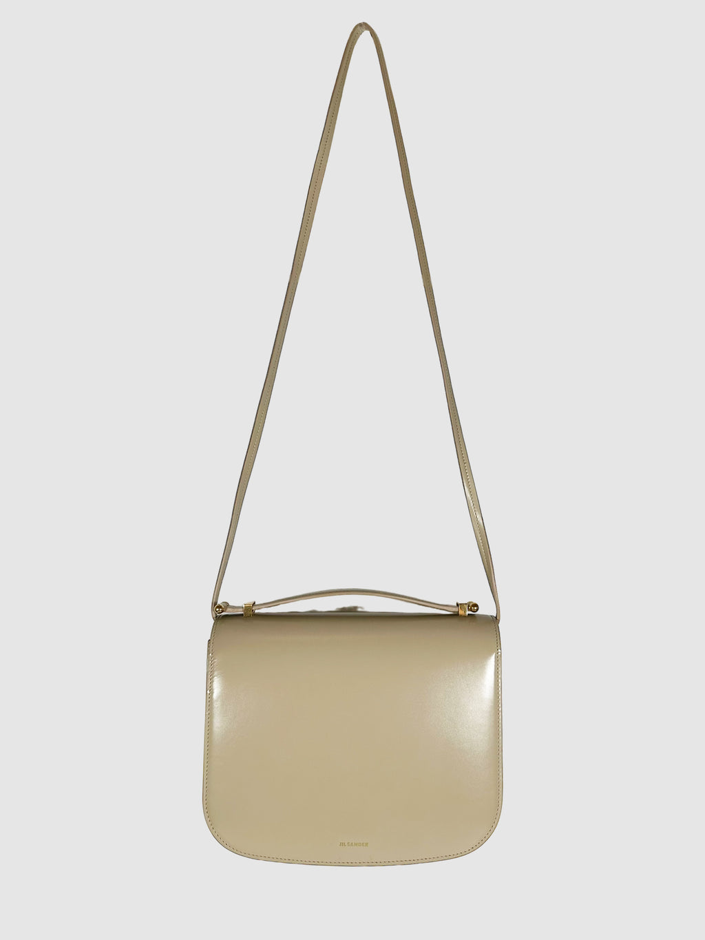Jil Sander Cream Leather Taos Bag Consignment Secondhand Designer Luxury Resale Toronto Trendy