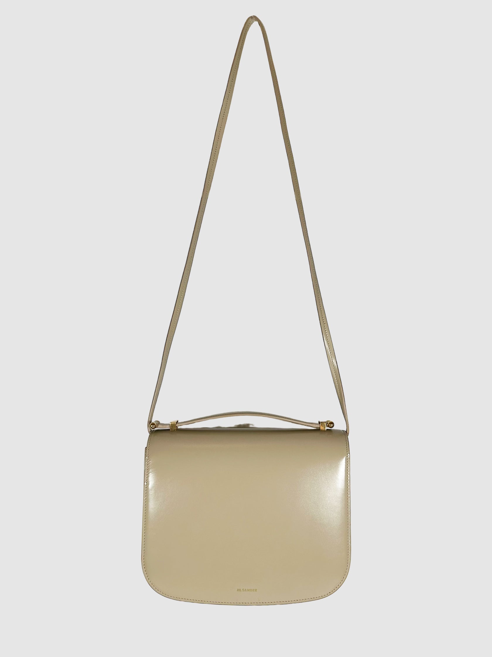 Jil Sander Cream Leather Taos Bag Consignment Secondhand Designer Luxury Resale Toronto Trendy