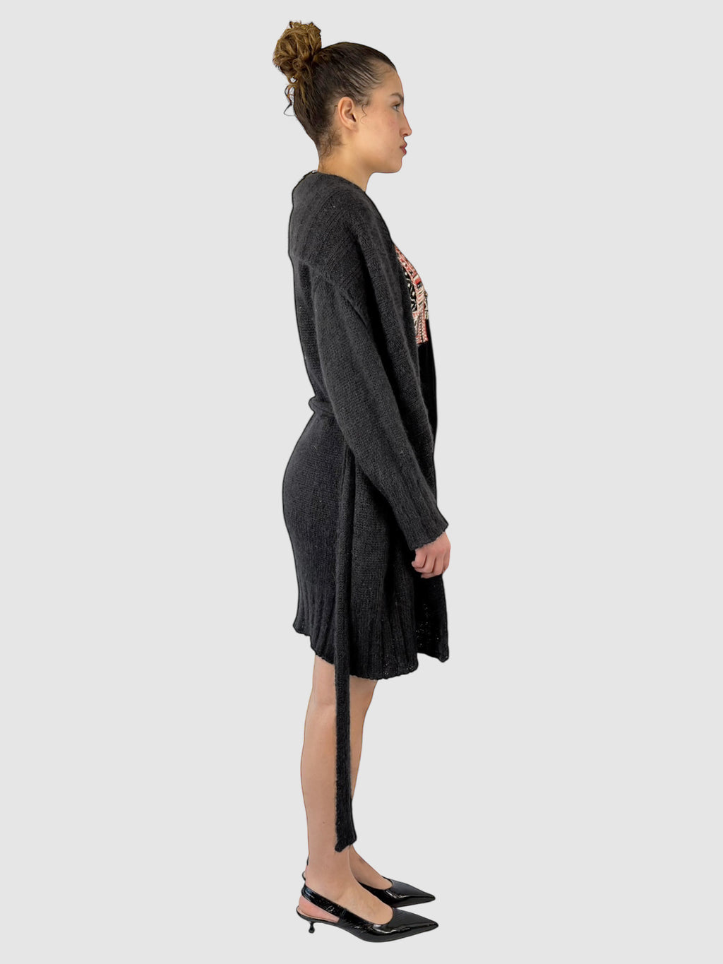 Embroidered Cardigan Dress
