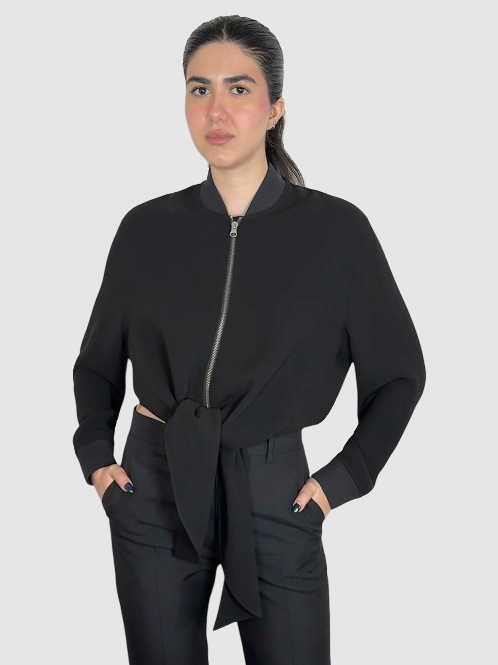 Front Tie Bomber Jacket