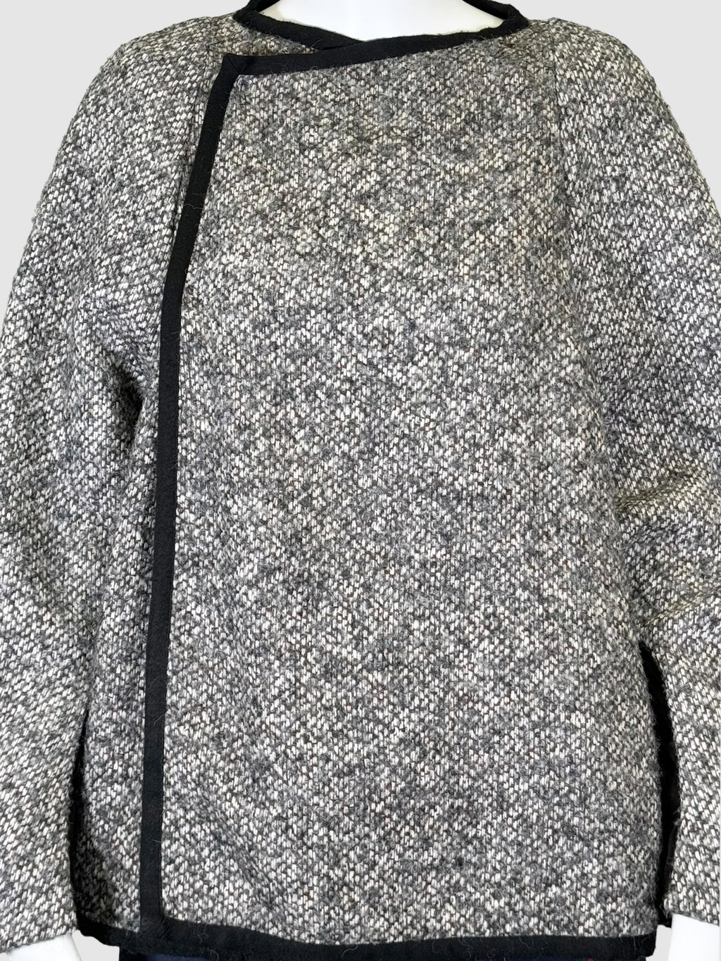 Wool Contrast Stitch Jacket - Size L