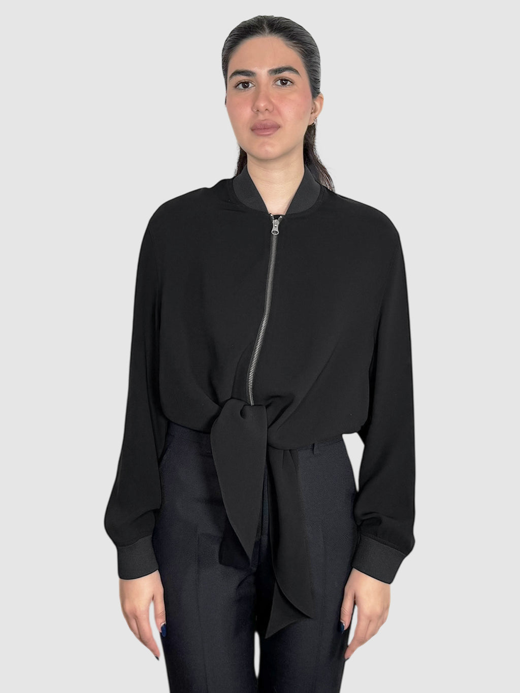 Front Tie Bomber Jacket