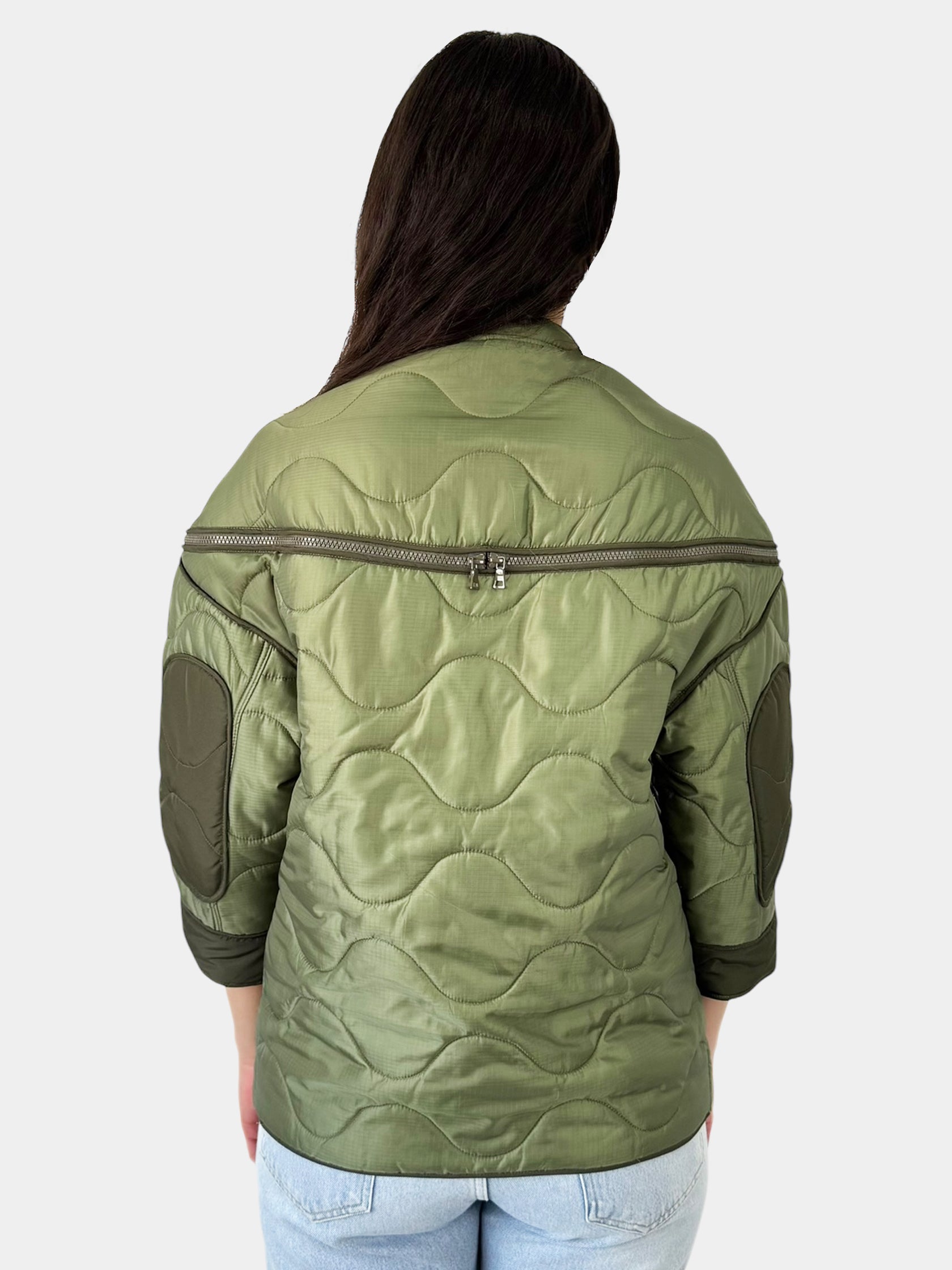 Zip Accent Quilted Jacket