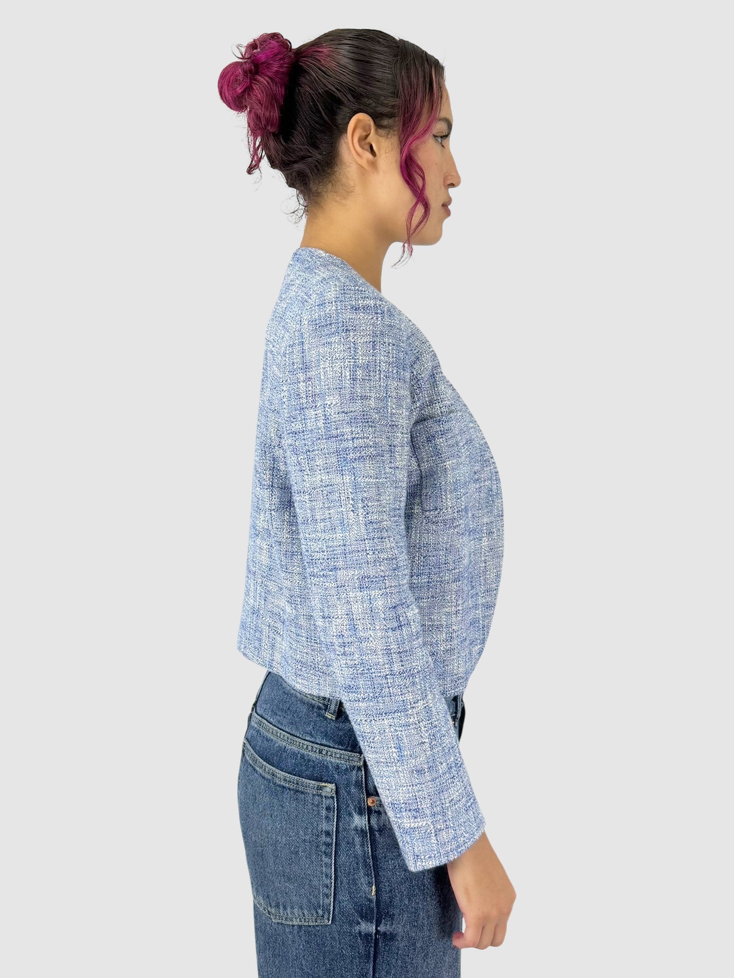 Tweed Button-Up Jacket