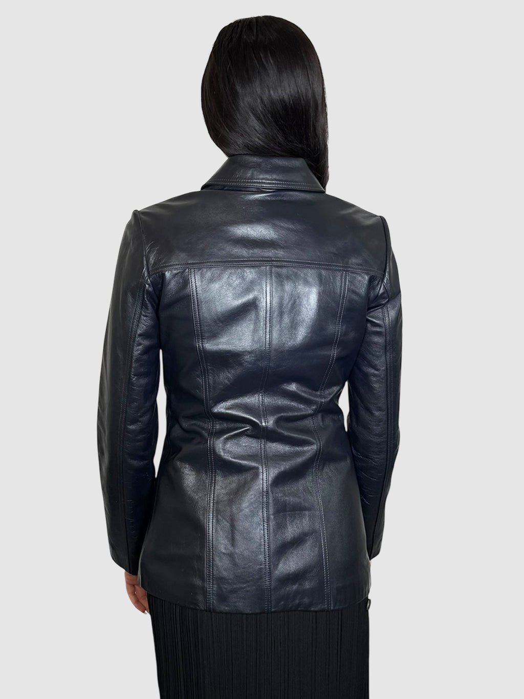 Leather Zip-Up Jacket