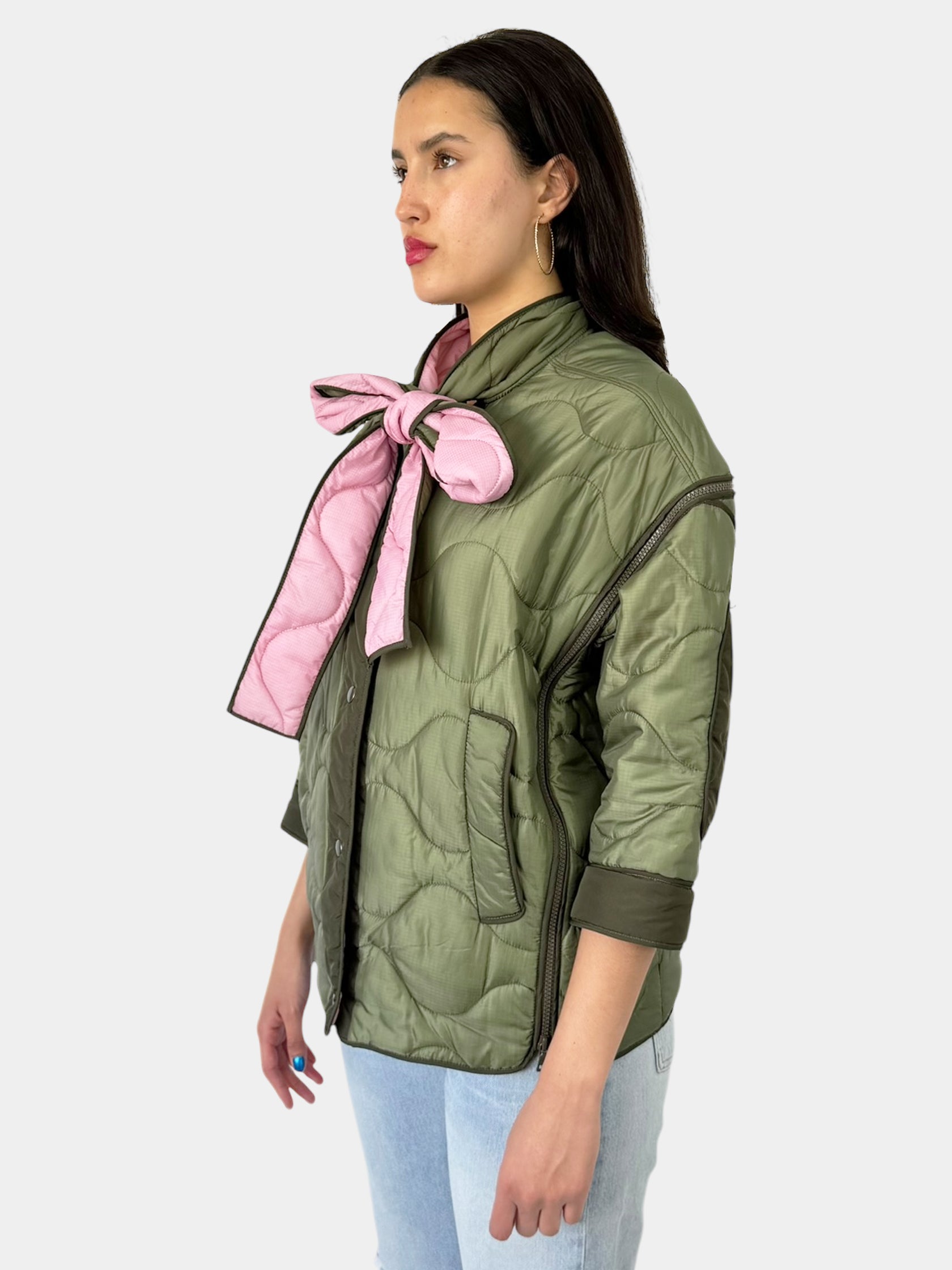 Zip Accent Quilted Jacket