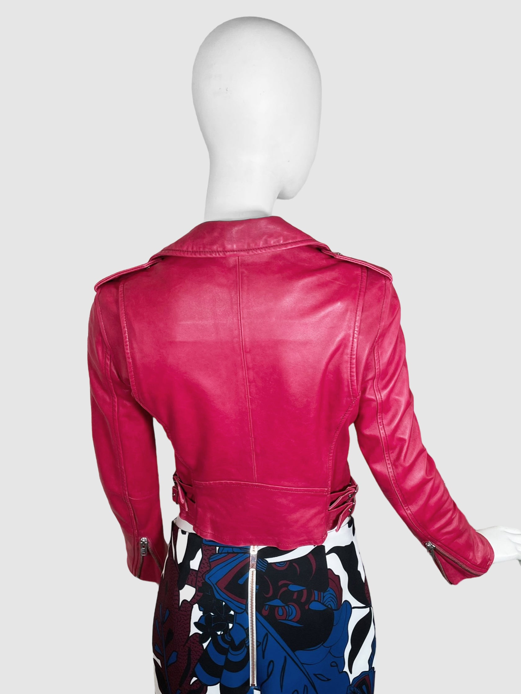 IRO Leather Moto Jacket - Size 36