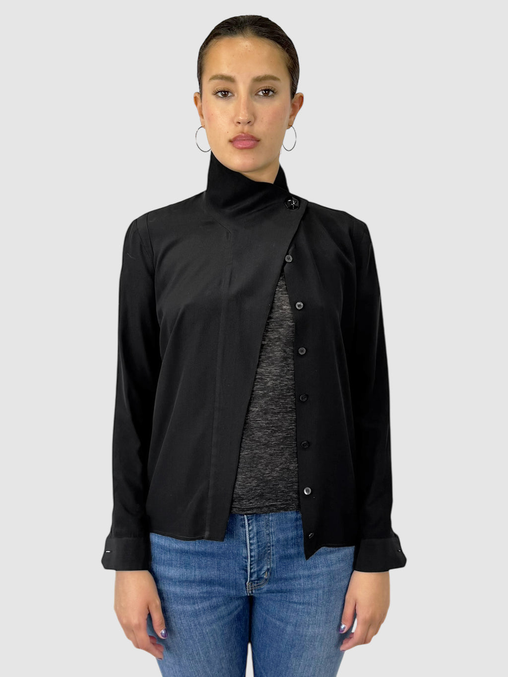 Asymmetrical Silk Top