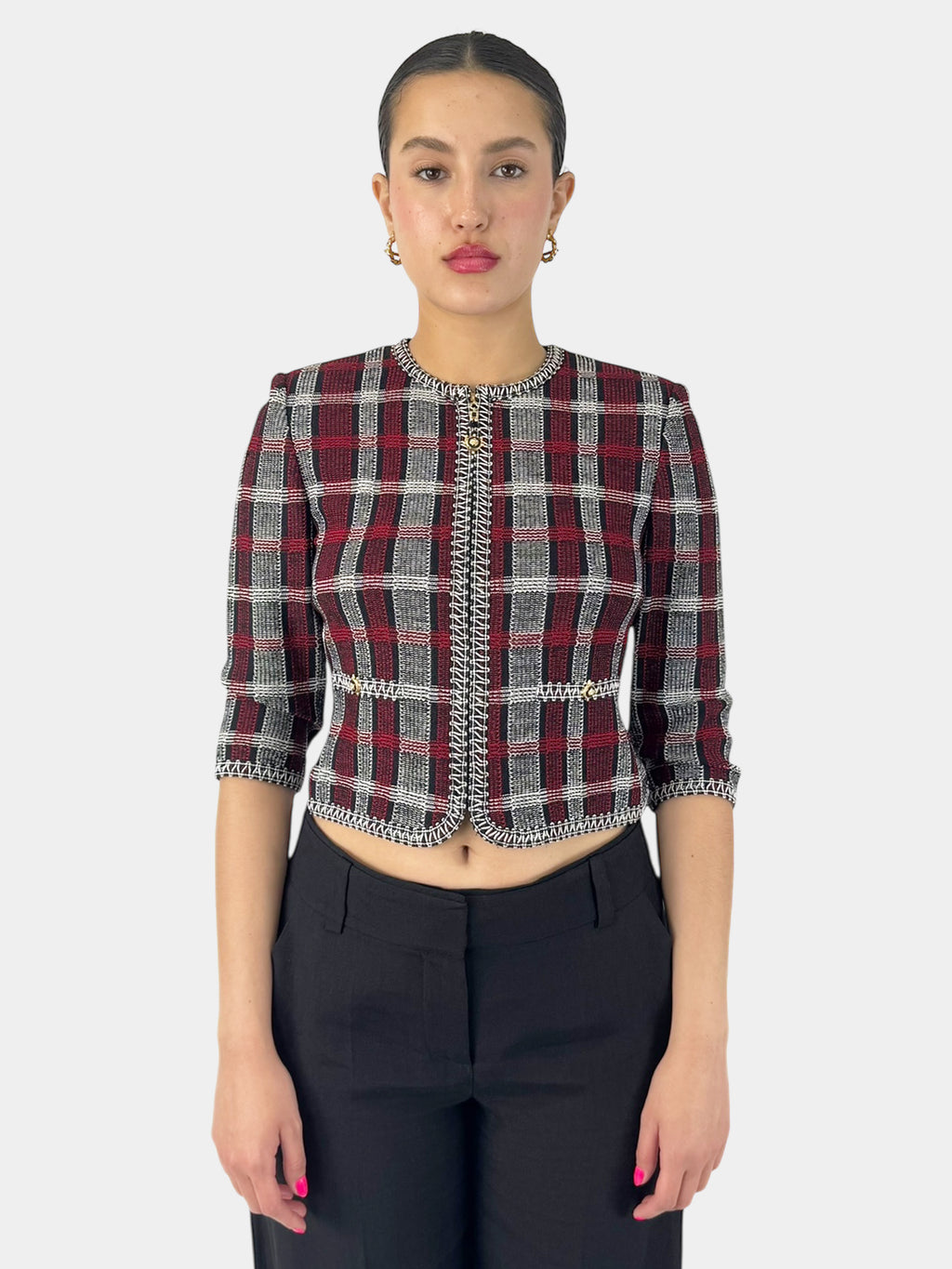 Plaid Tweed Jacket