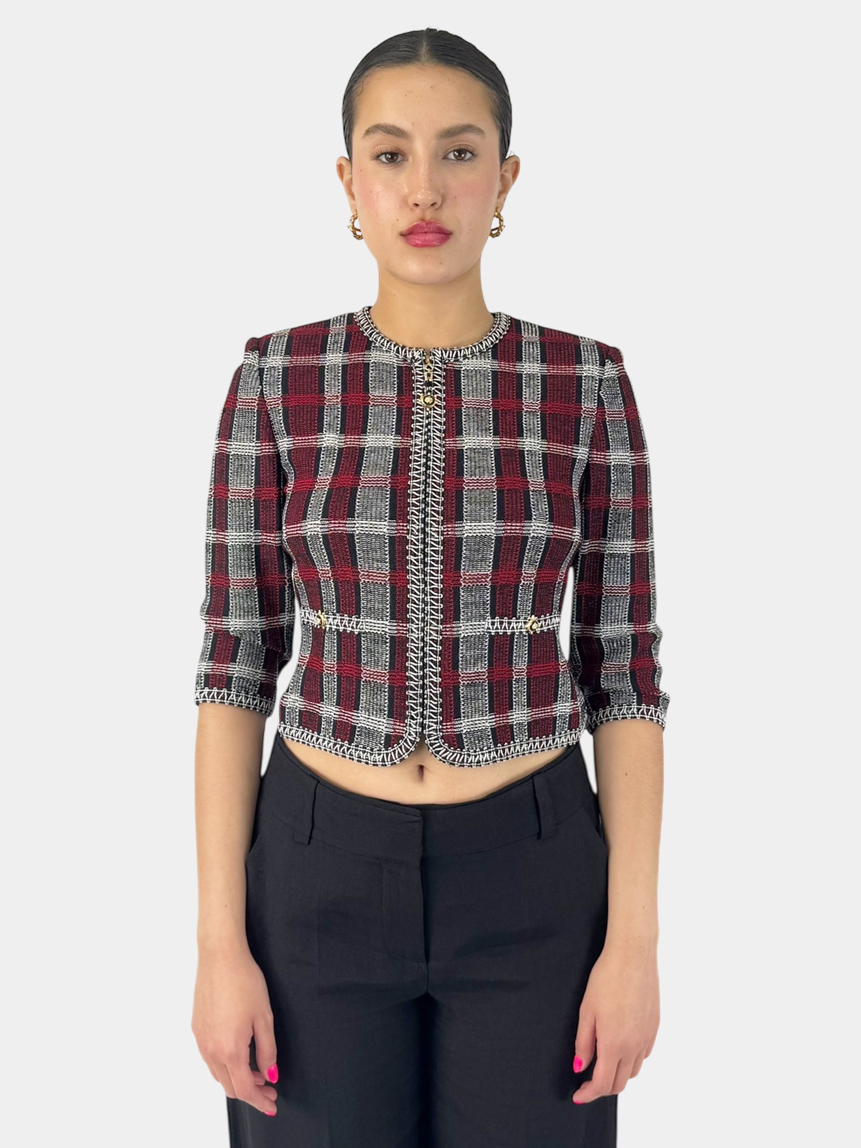 Plaid Tweed Jacket
