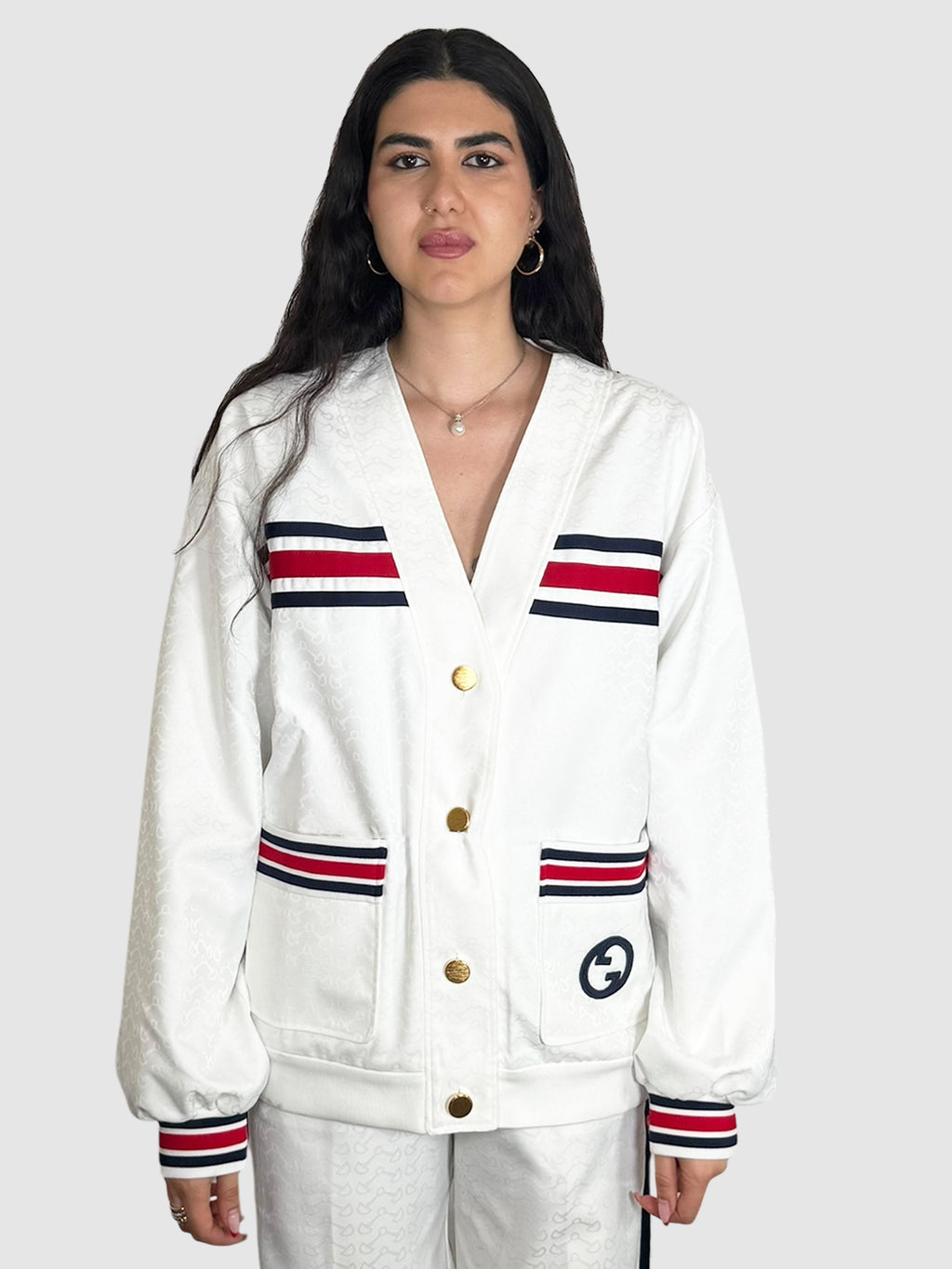 Horsebit Print Cardigan