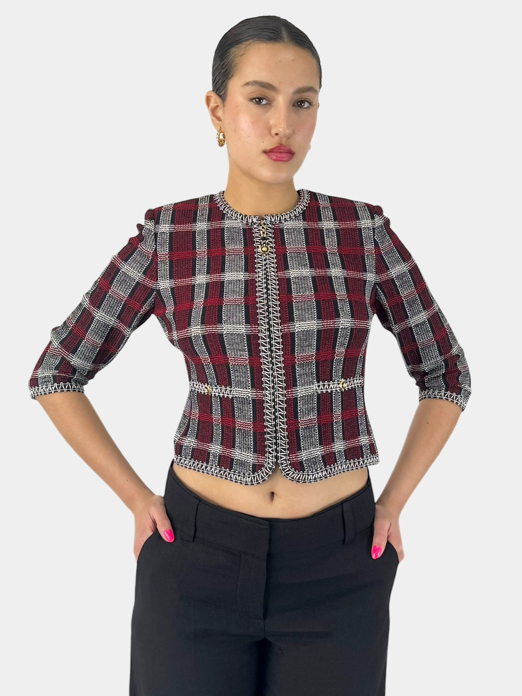 Plaid Tweed Jacket