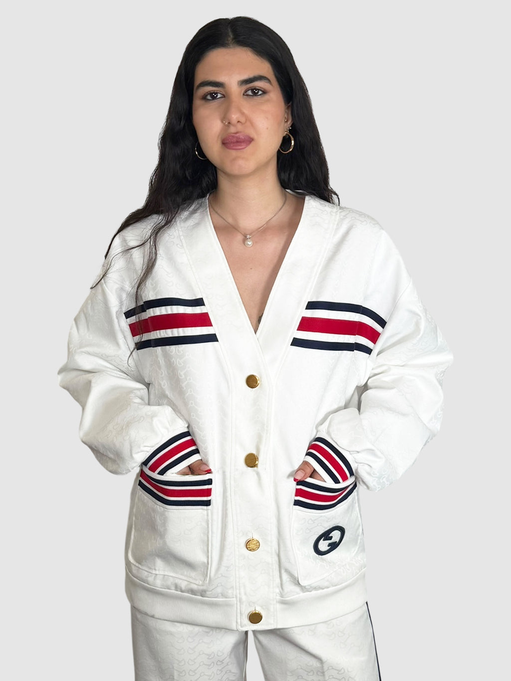 Horsebit Print Cardigan