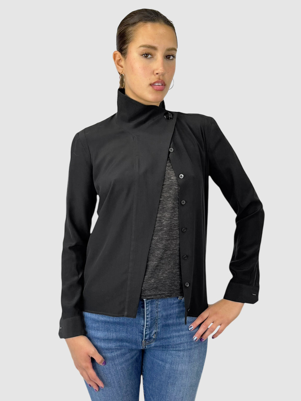 Asymmetrical Silk Top