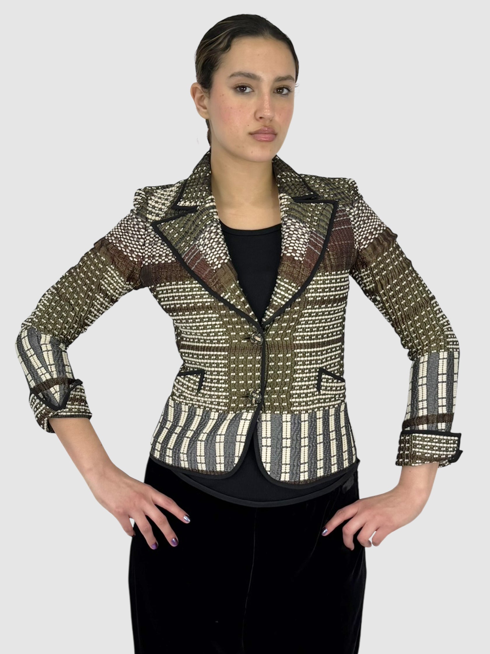 Tweed Single-Breasted Blazer