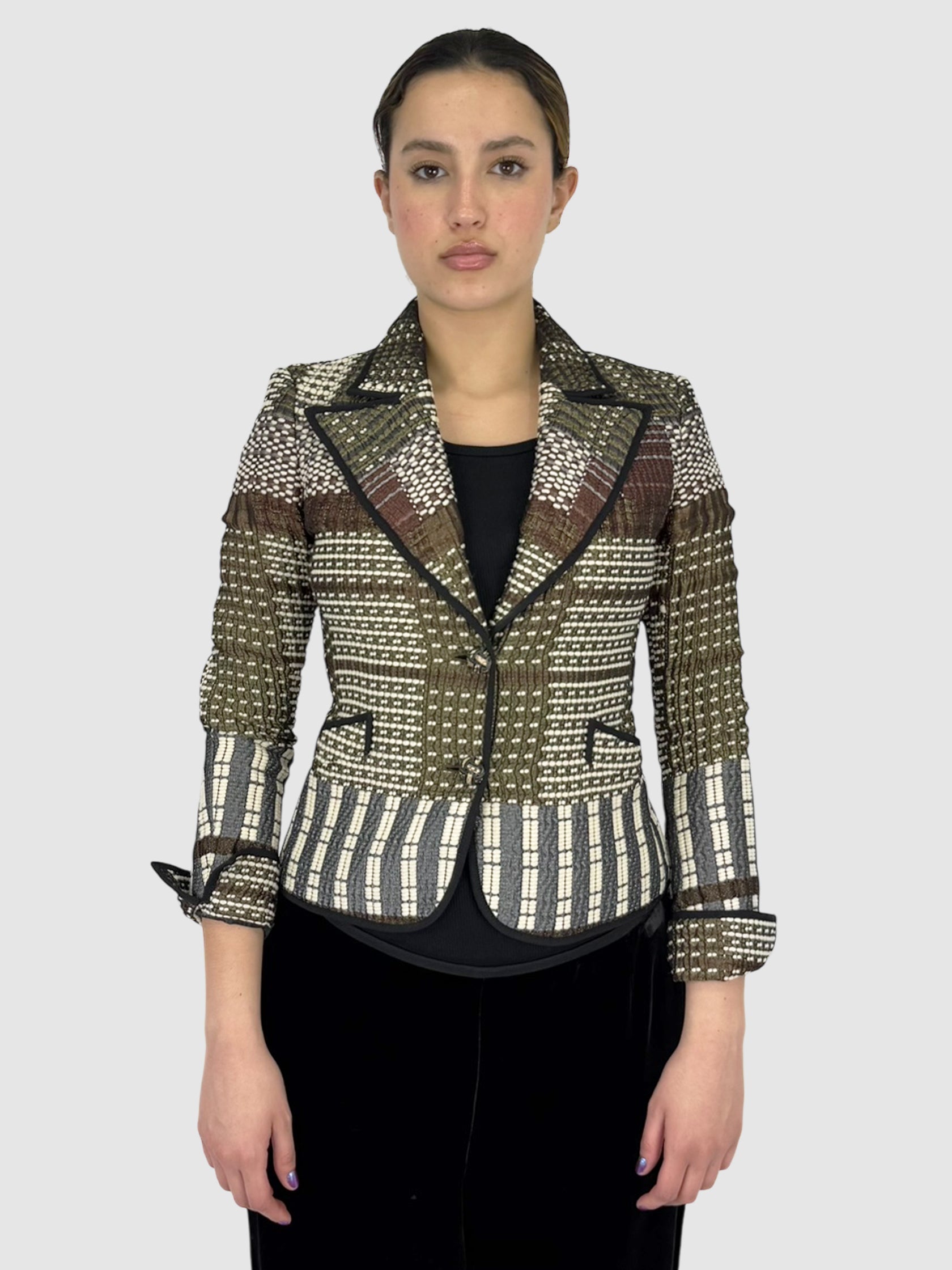 Tweed Single-Breasted Blazer