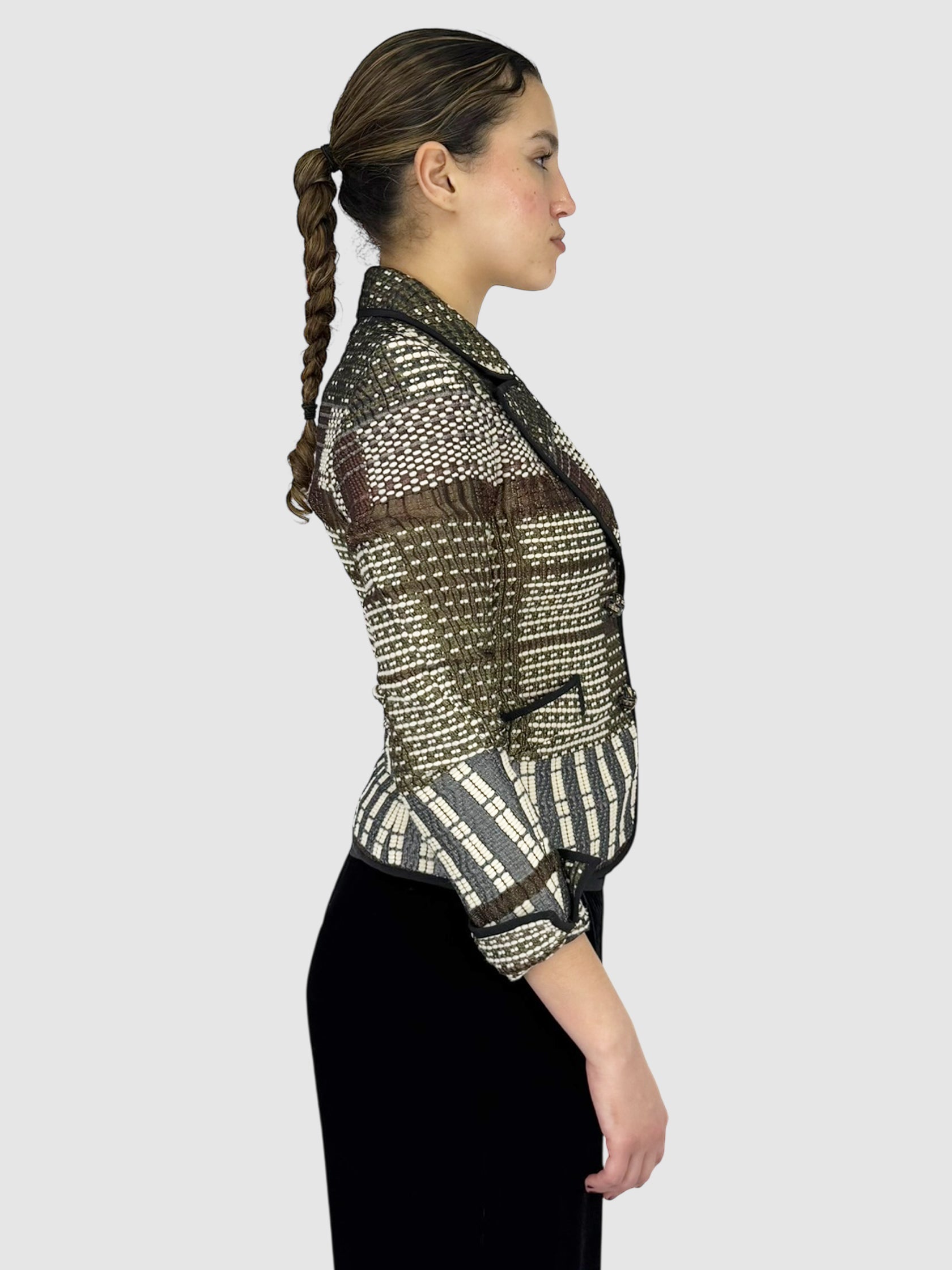 Tweed Single-Breasted Blazer