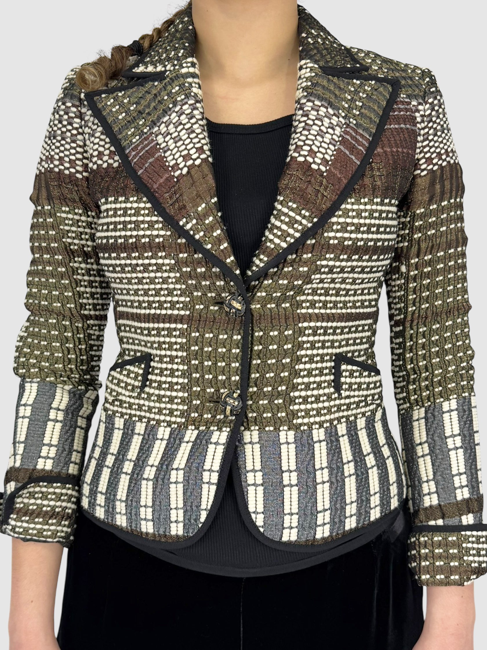 Tweed Single-Breasted Blazer