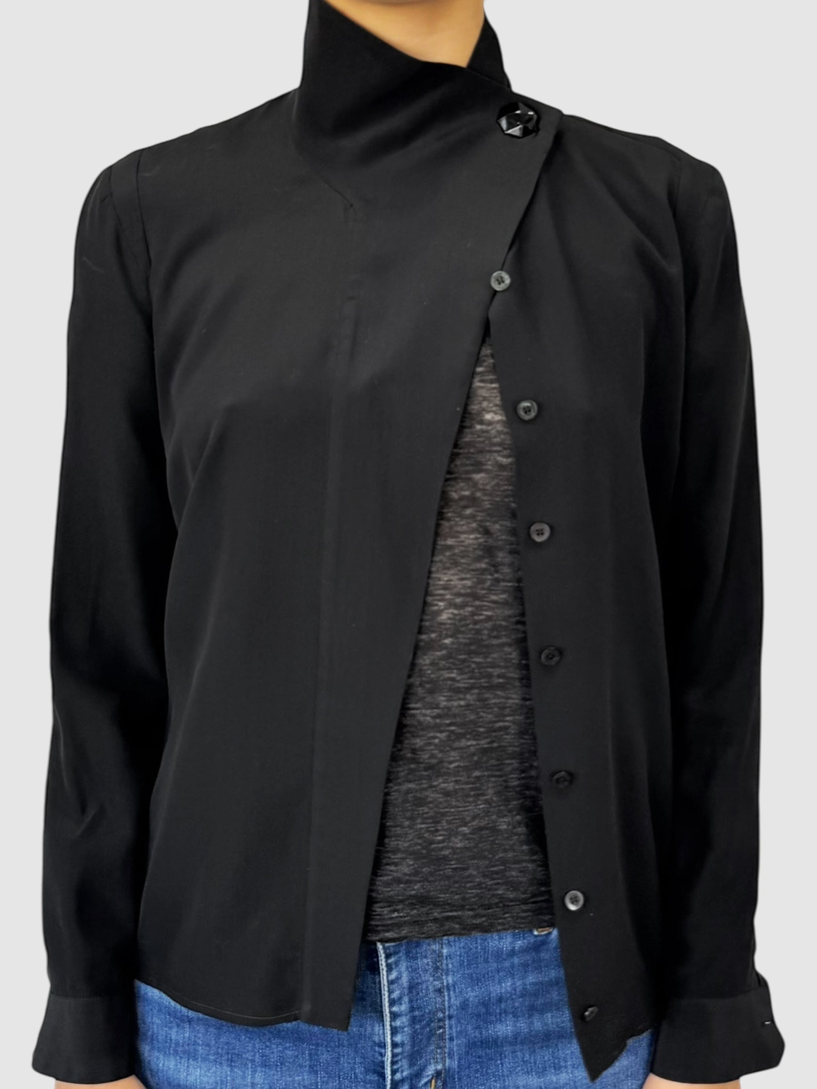 Asymmetrical Silk Top