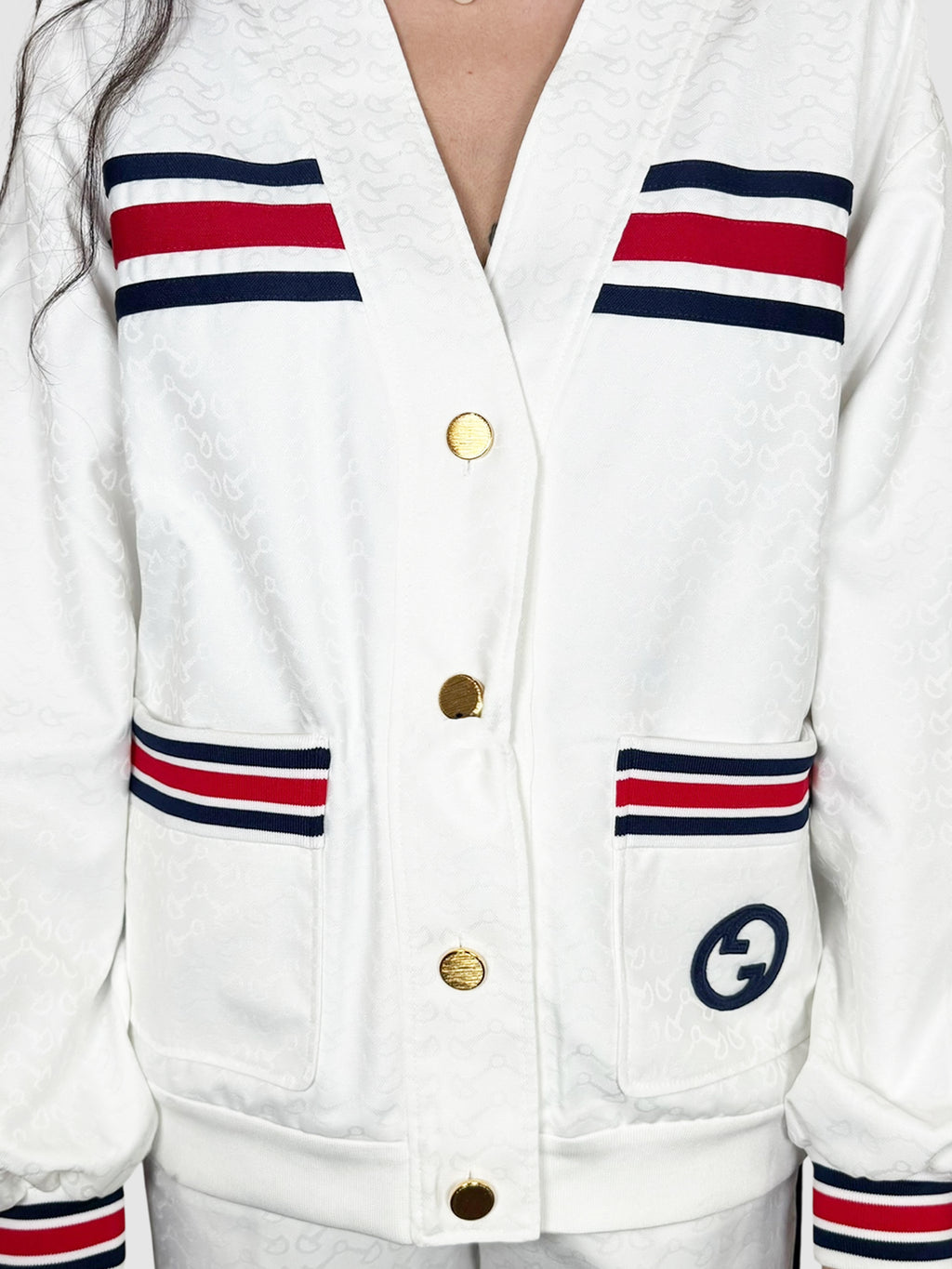 Horsebit Print Cardigan