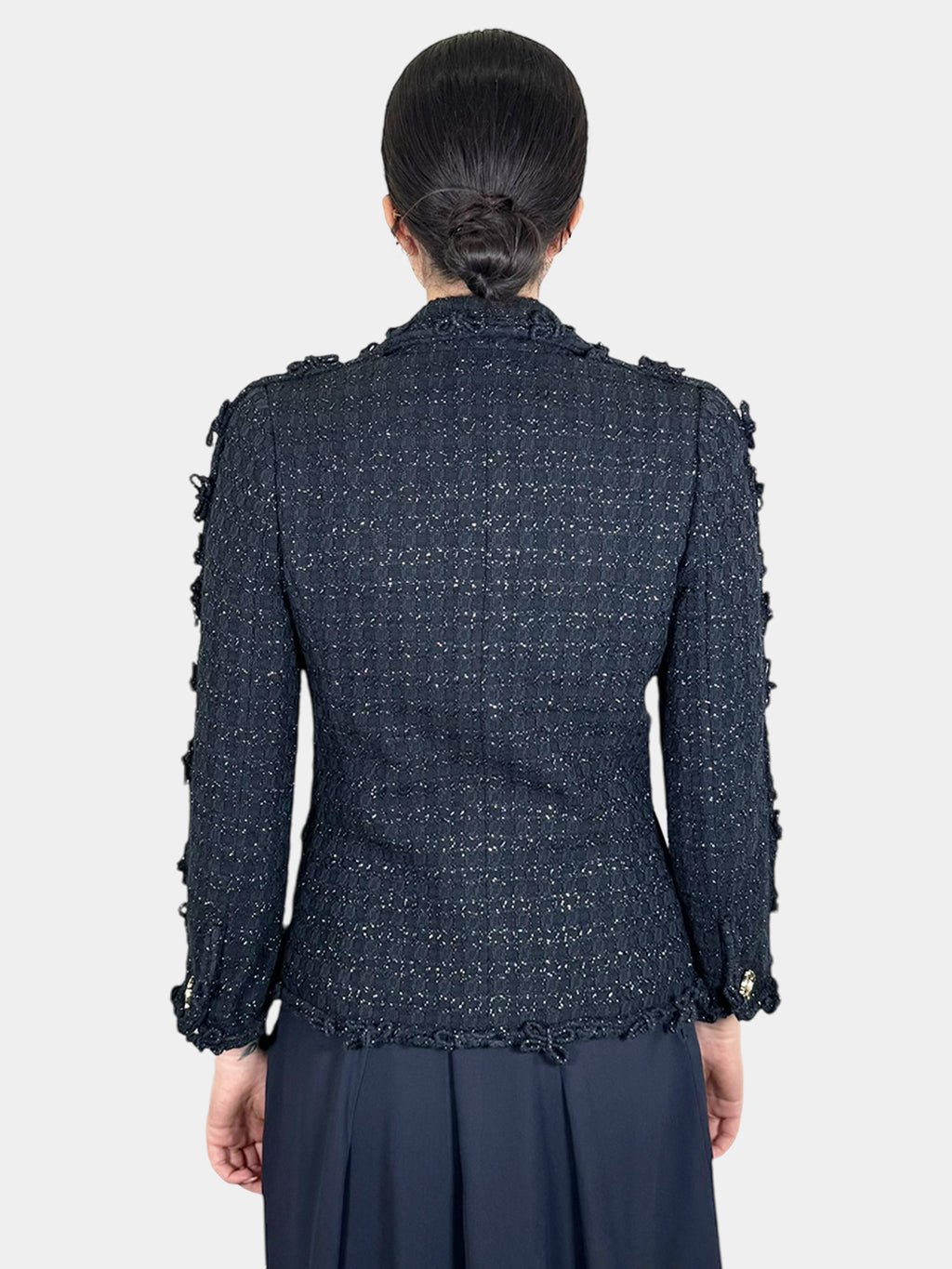 Tweed Single-Breasted Blazer - Size 38