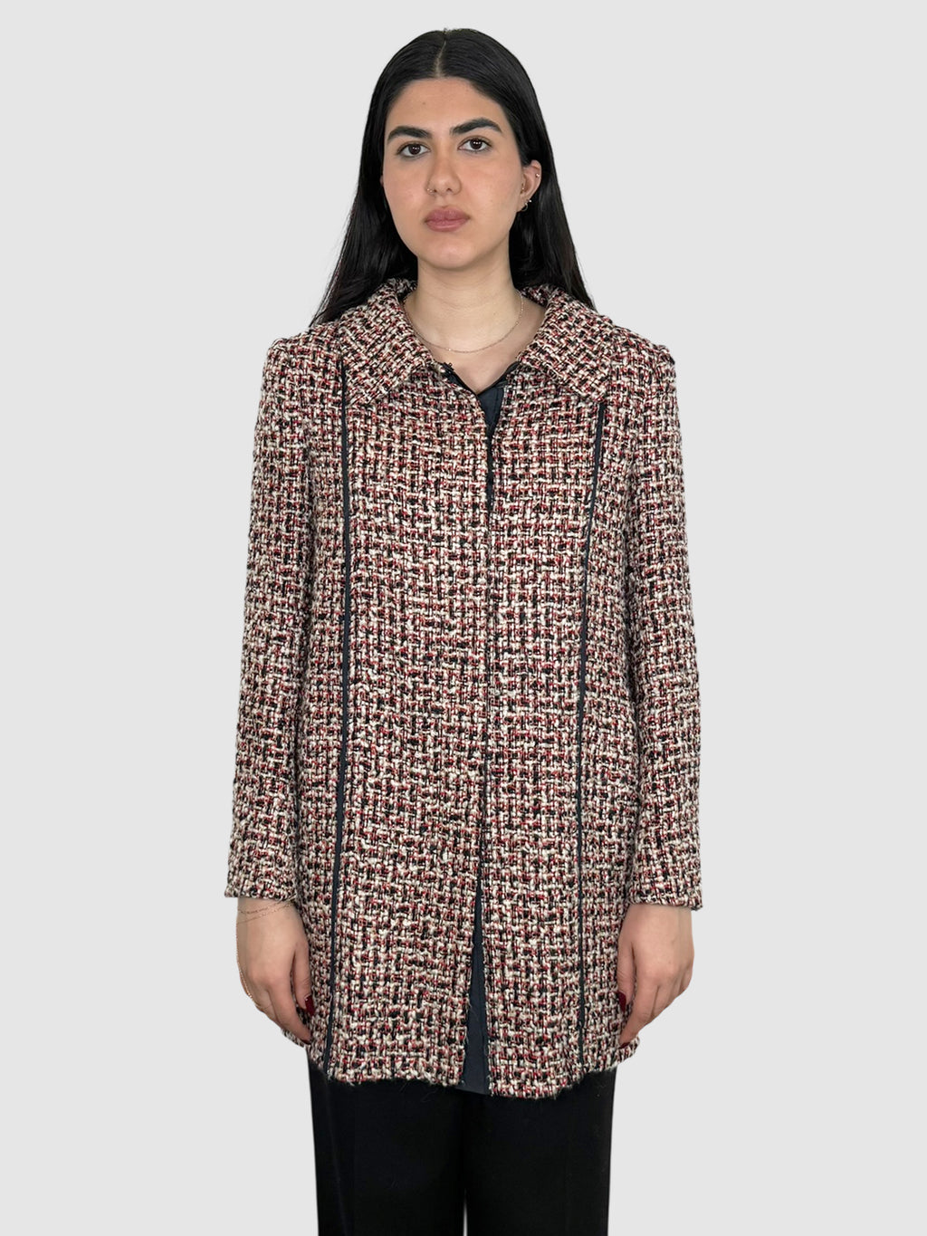 Tweed Button-Up Coat