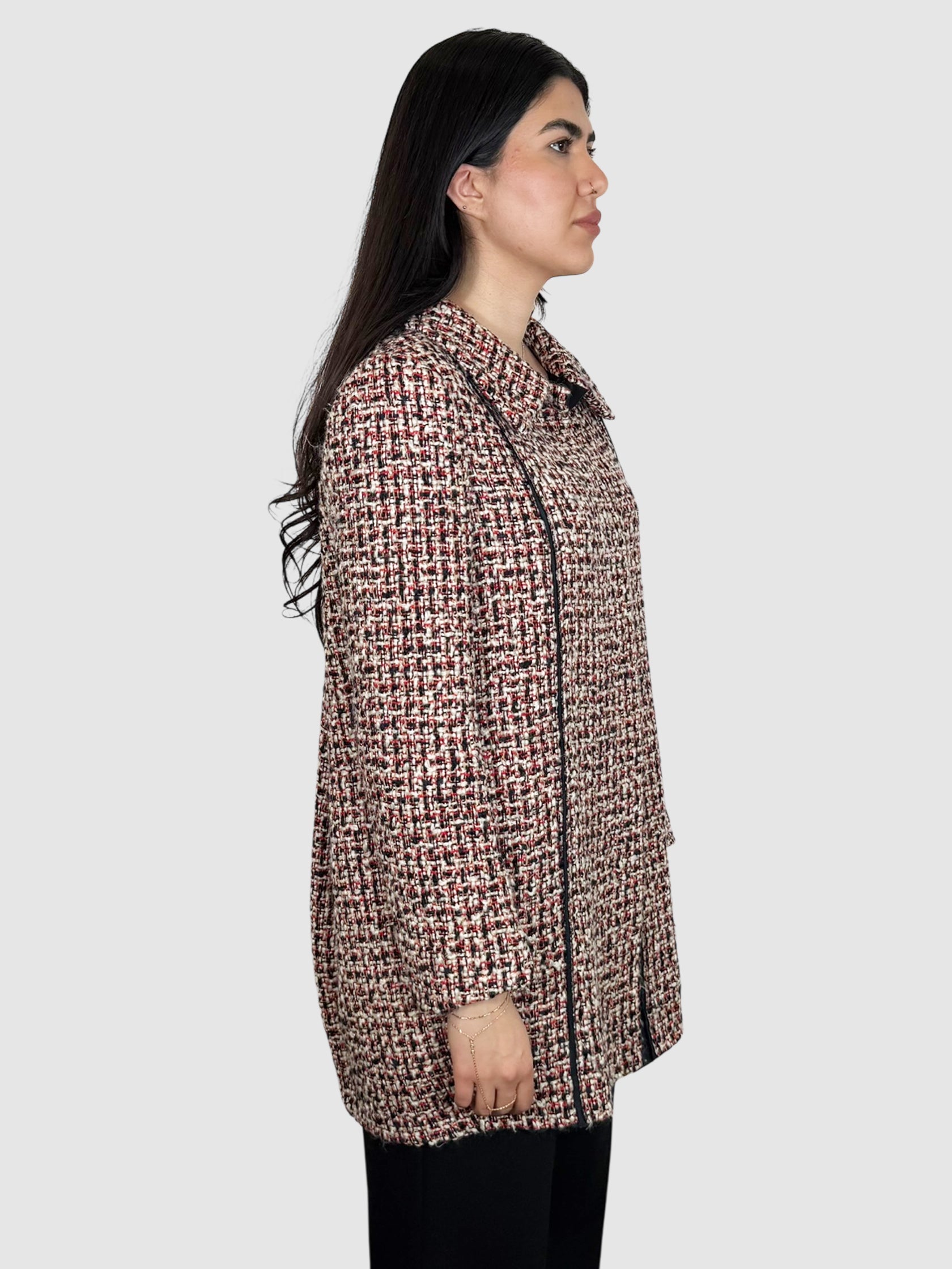 Tweed Button-Up Coat