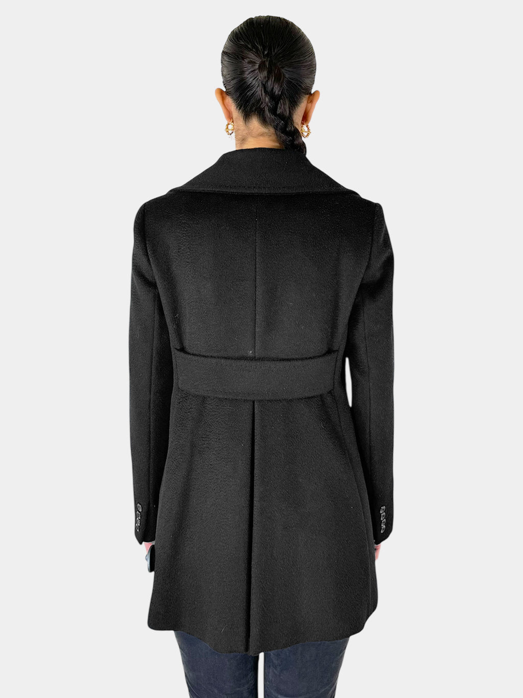 Camel Hair Single-Button Coat - Size 10