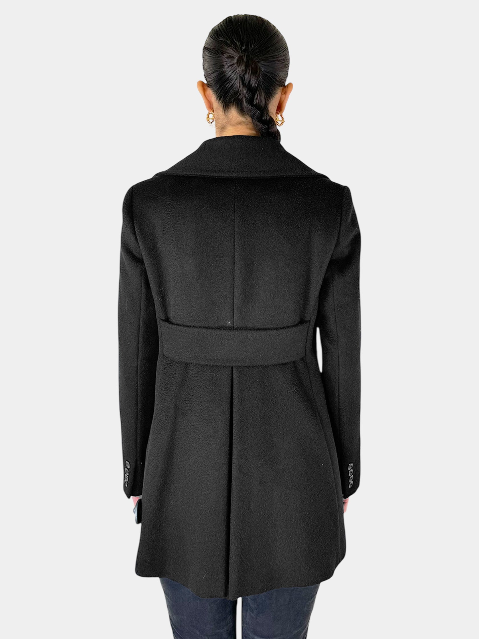 Camel Hair Single-Button Coat - Size 10