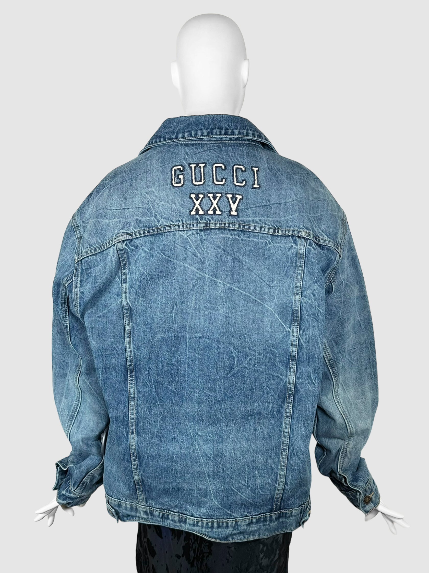 Gucci NY Yankees Patch Denim Jacket Size 46