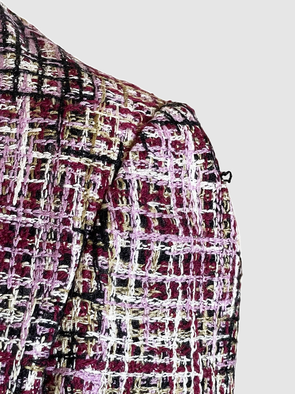 Tweed Single-Breasted Blazer - Size S