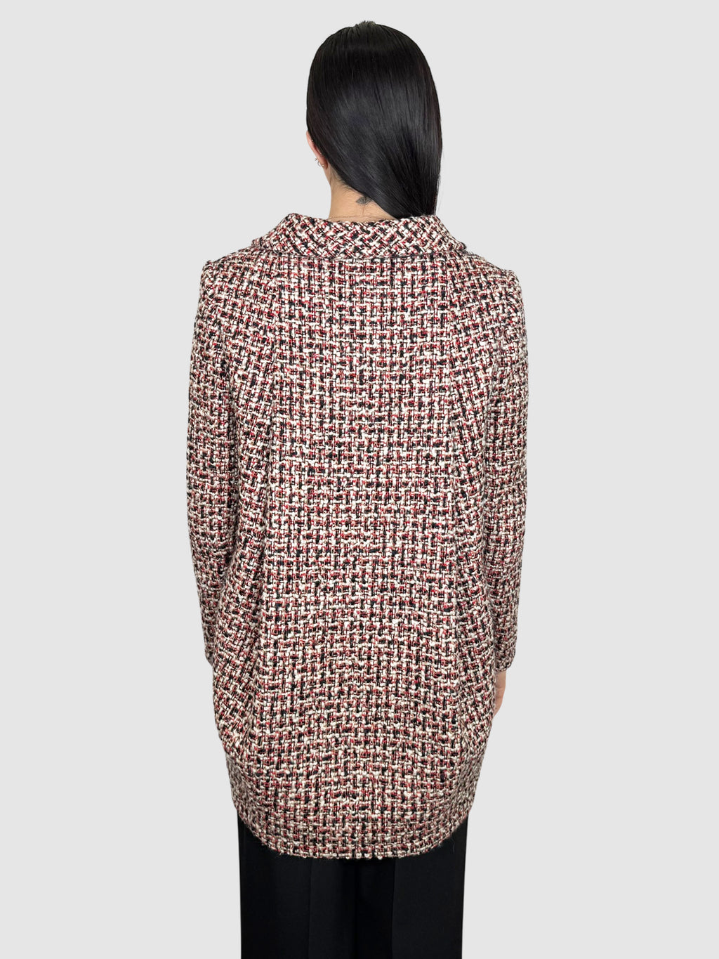 Tweed Button-Up Coat