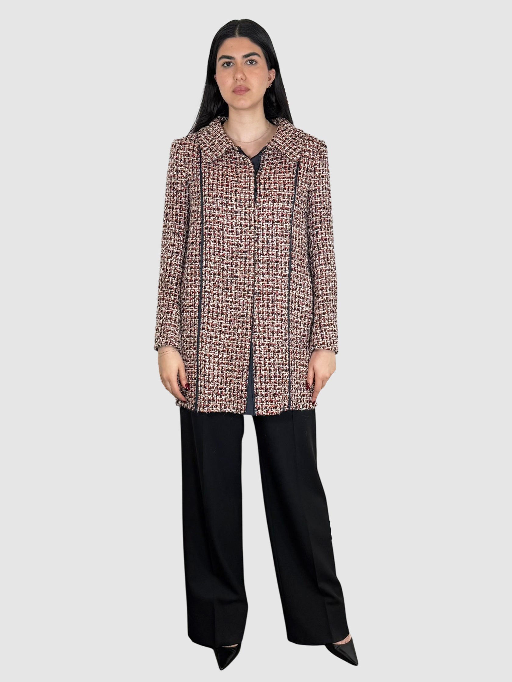 Tweed Button-Up Coat