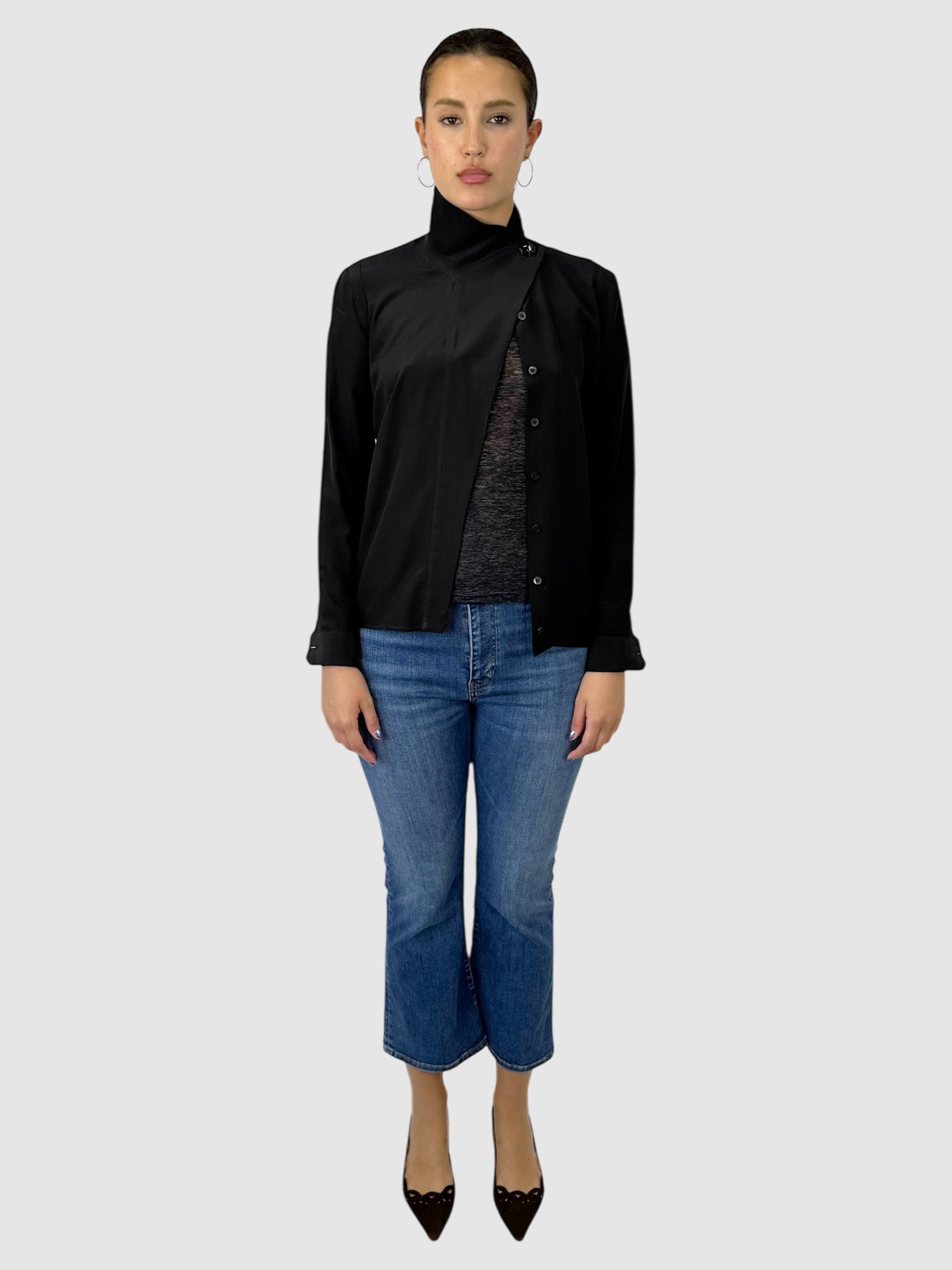 Asymmetrical Silk Top