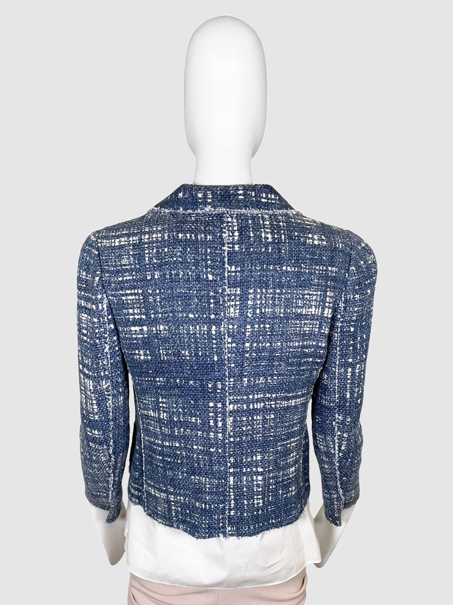 Prada Tweed Single-Breasted Blazer - Size 40