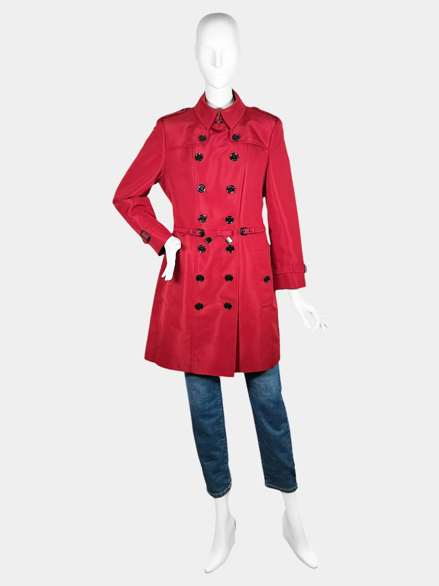 Double-Breasted Trench Coat - Size 12