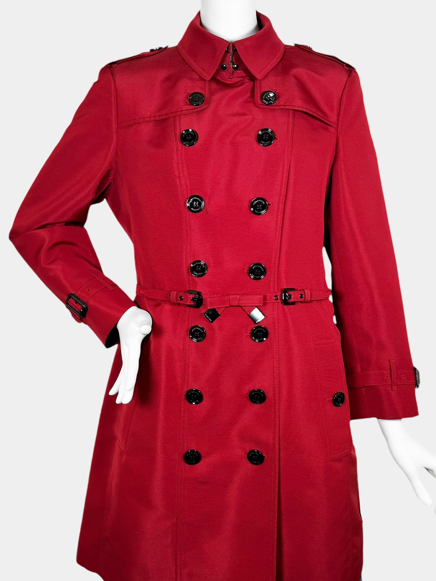 Double-Breasted Trench Coat - Size 12