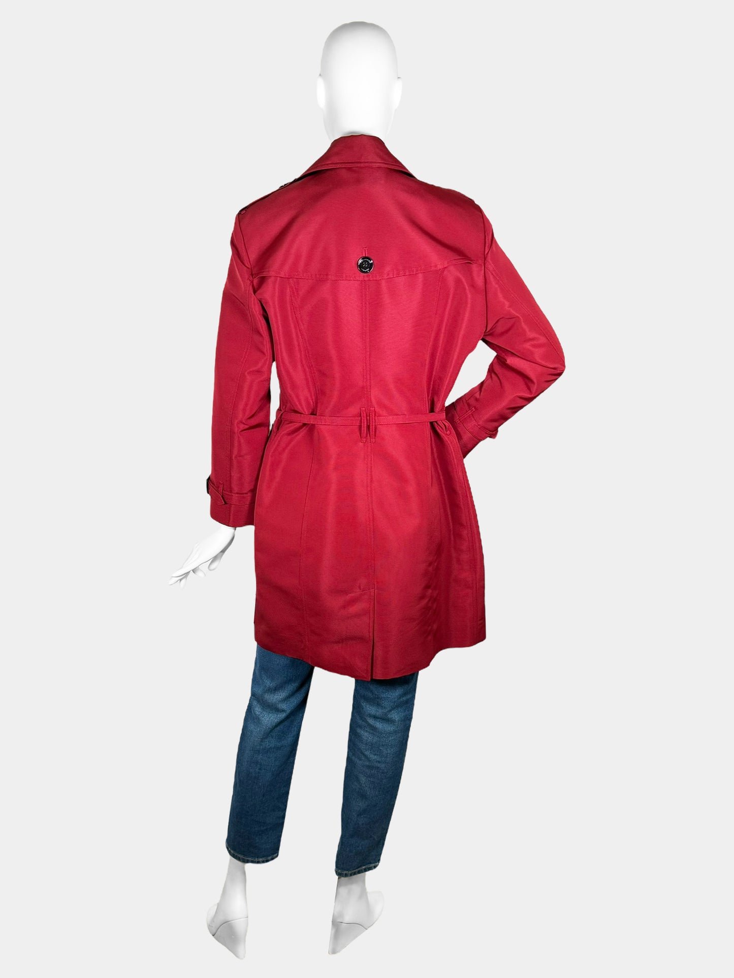 Double-Breasted Trench Coat - Size 12