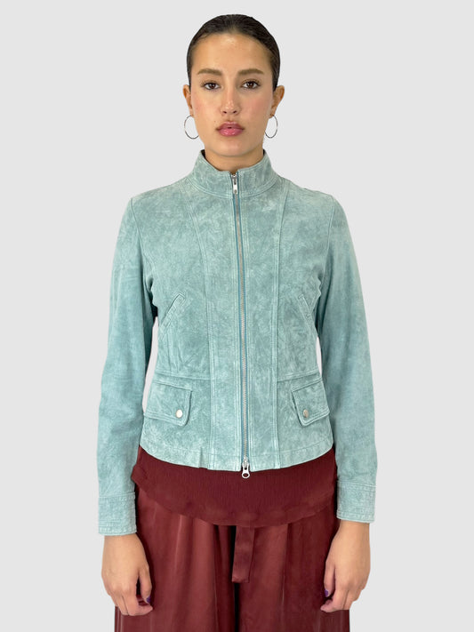 Suede Zip-Up Jacket