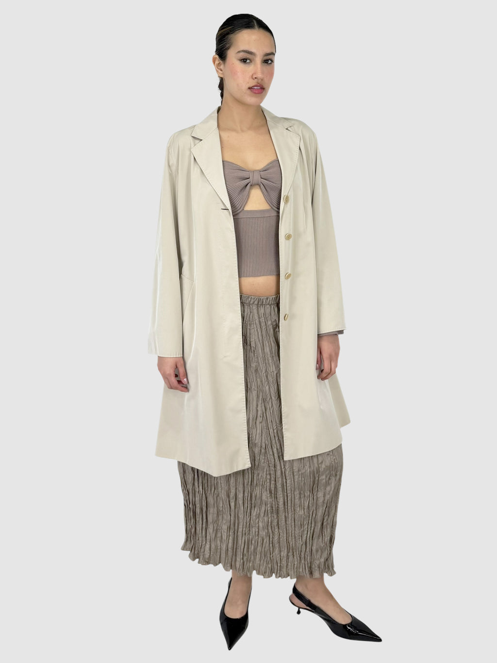 Button-Up Trench Coat
