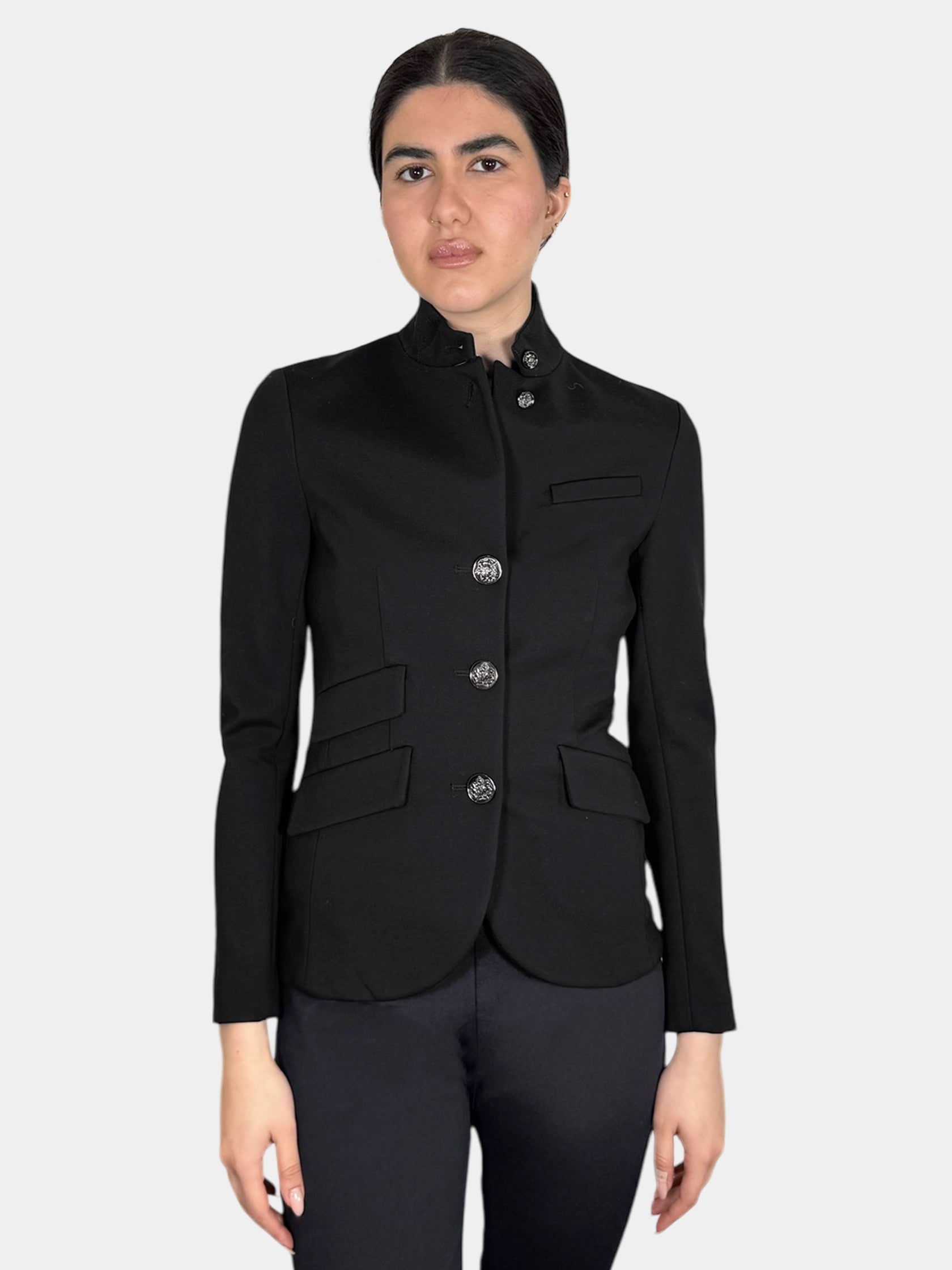 Button-Up High Neck Jacket - Size 00