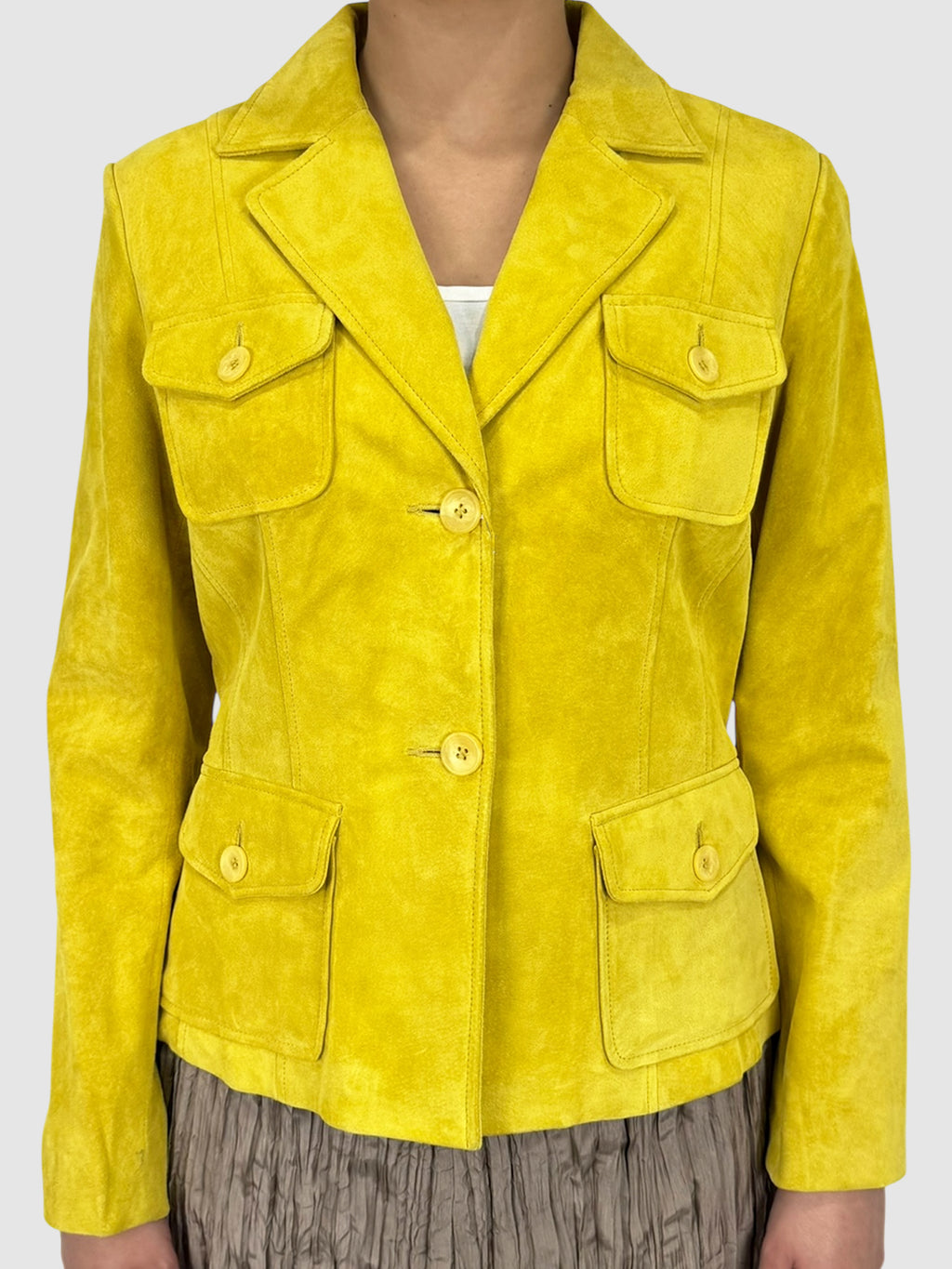 Suede Button-Up Jacket