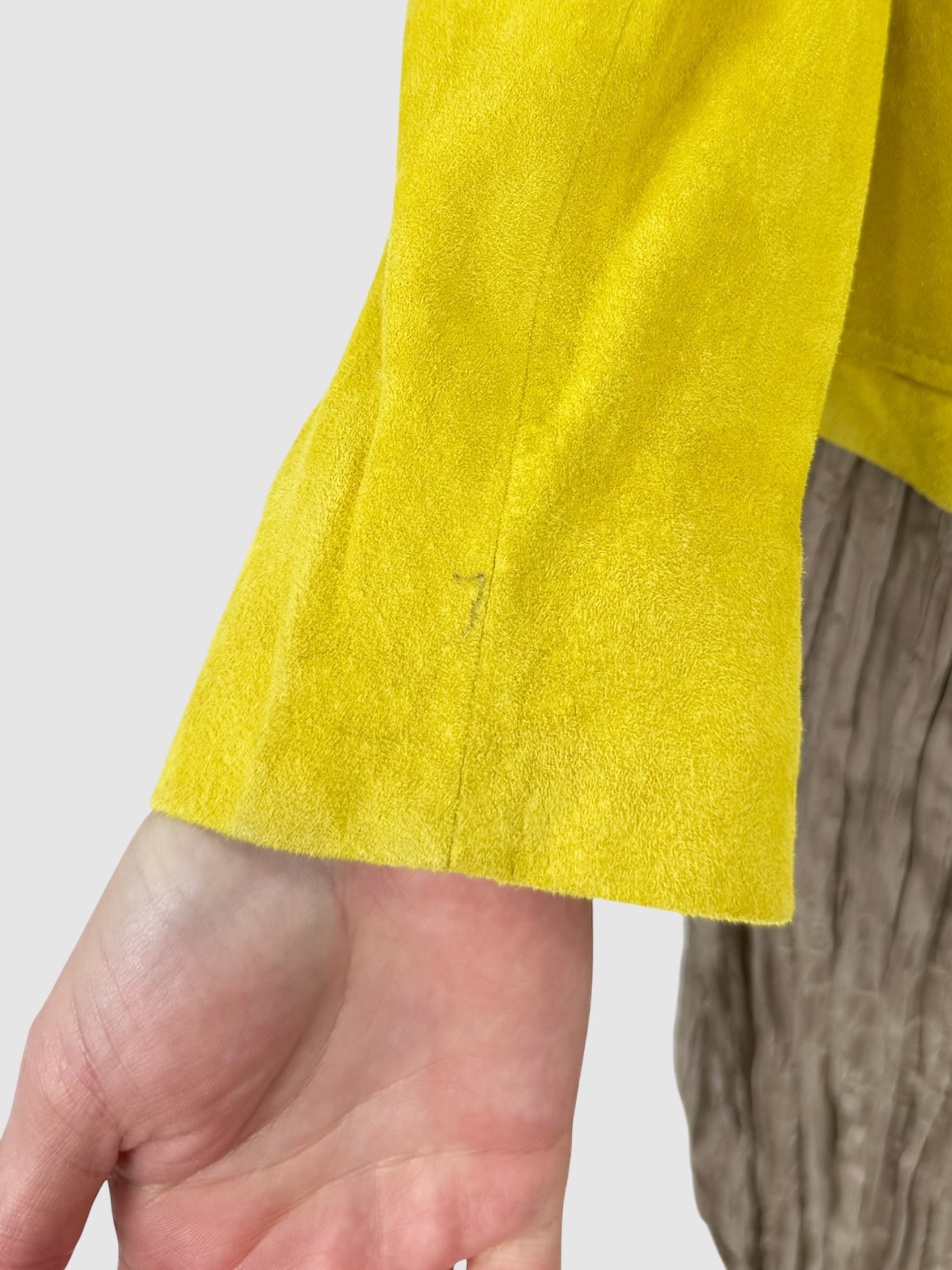 Suede Button-Up Jacket