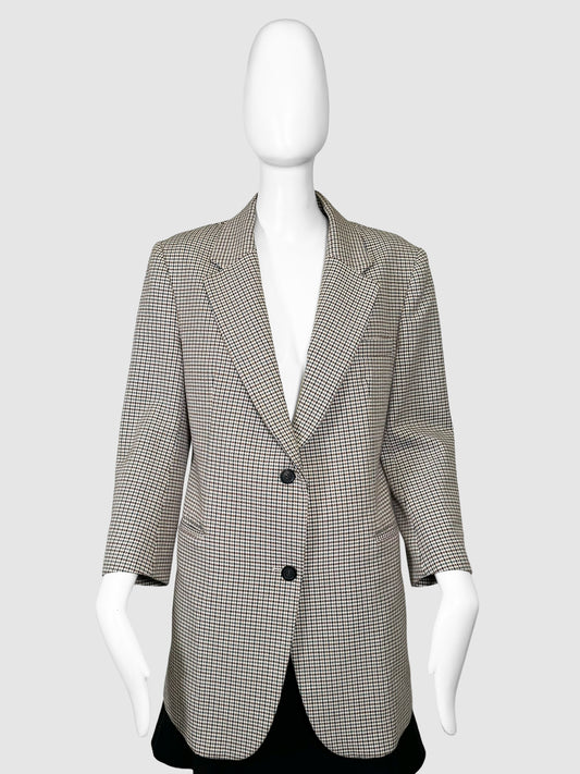 Theory Houndstooth Single-Breasted Blazer - Size 12