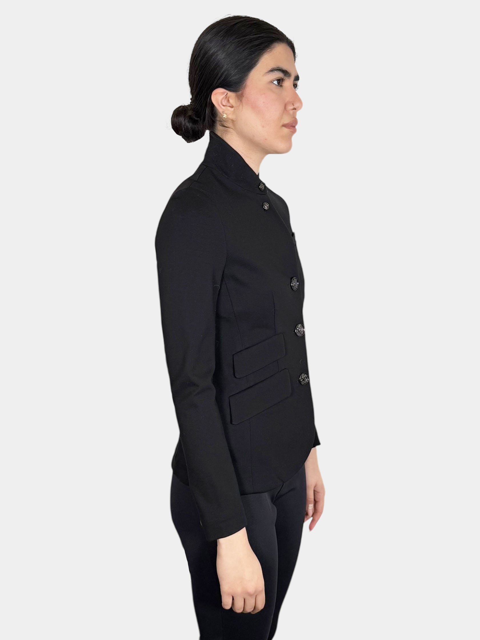 Button-Up High Neck Jacket - Size 00