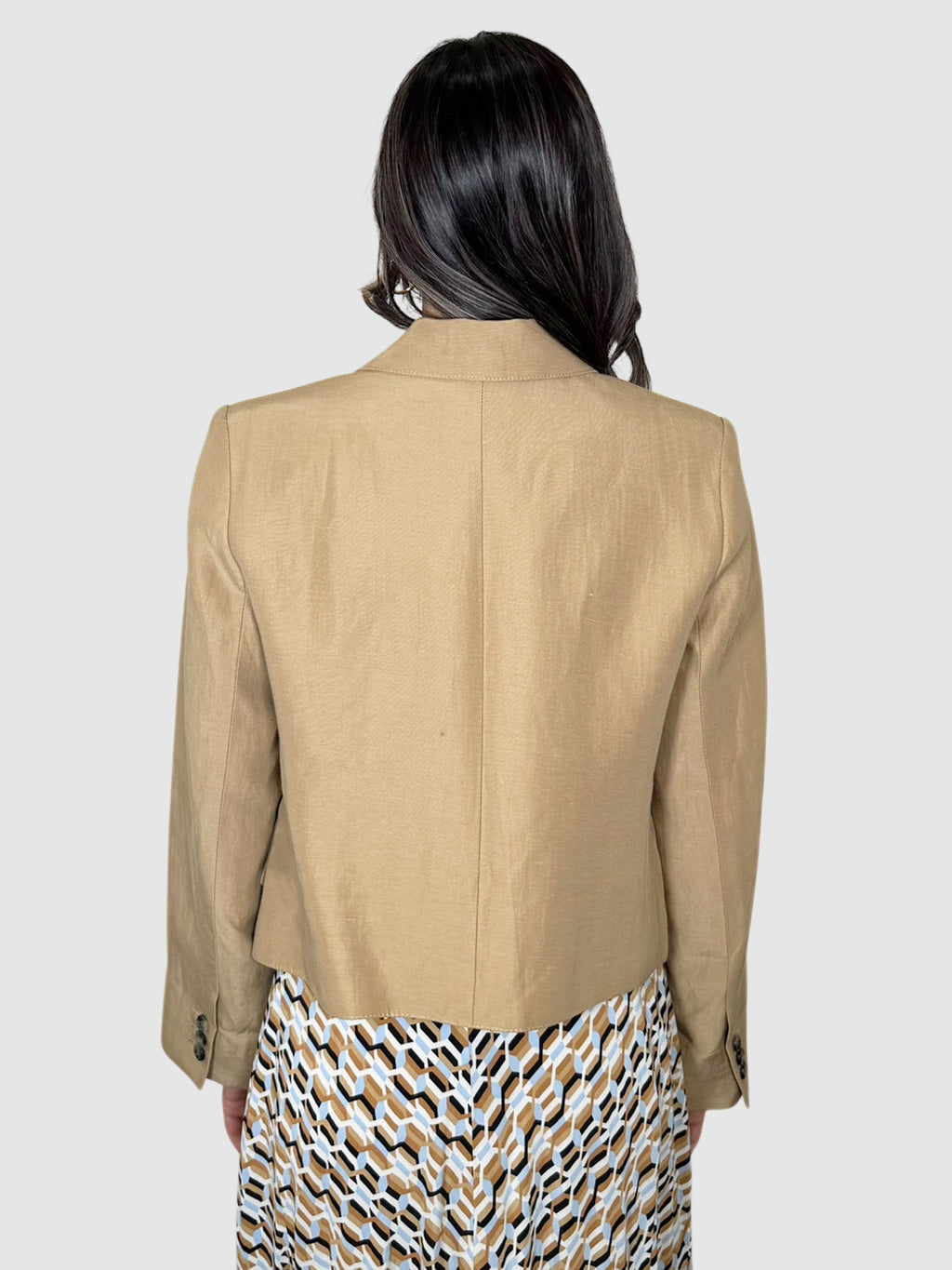 Crop Linen Blazer