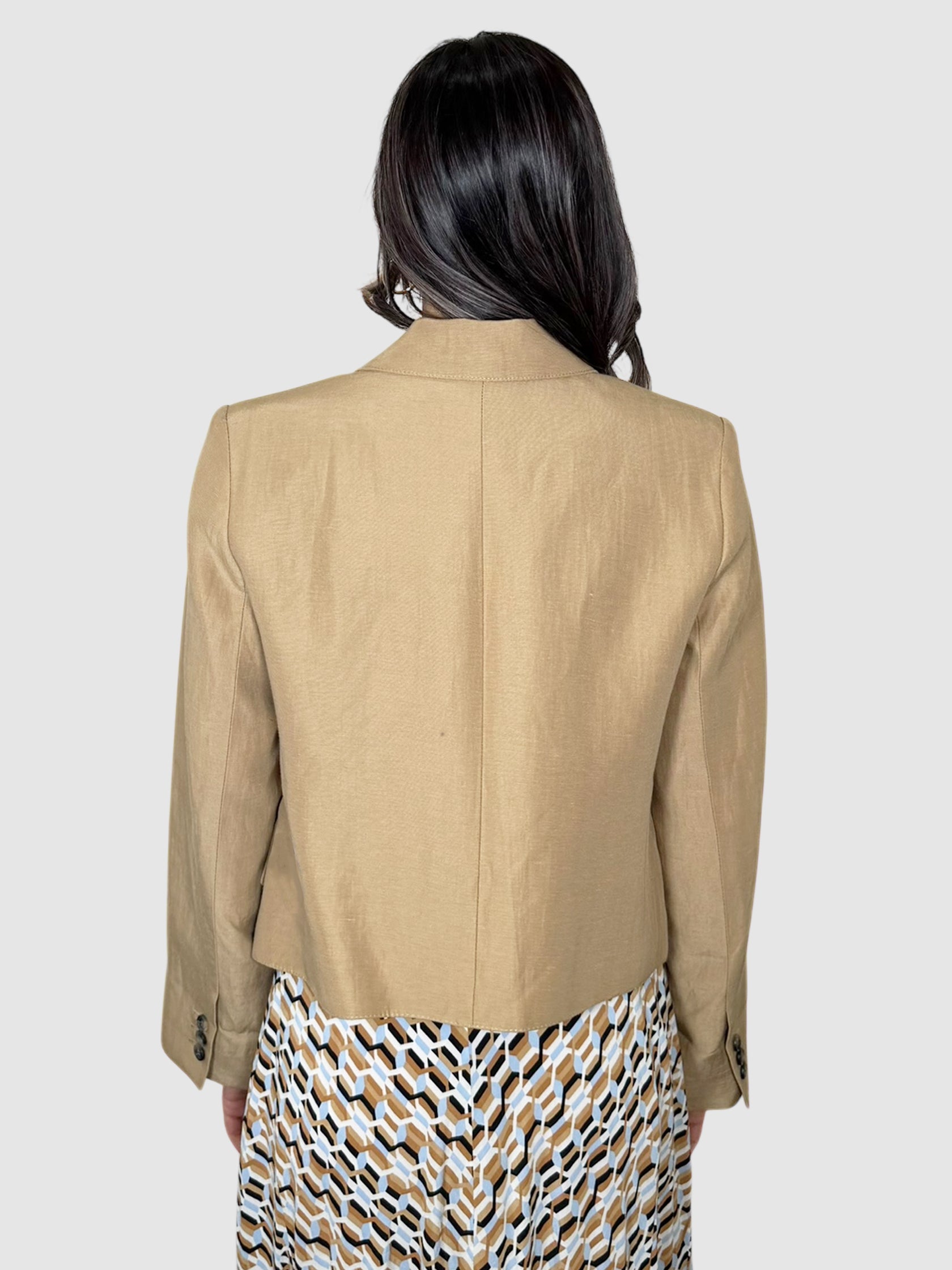 Crop Linen Blazer