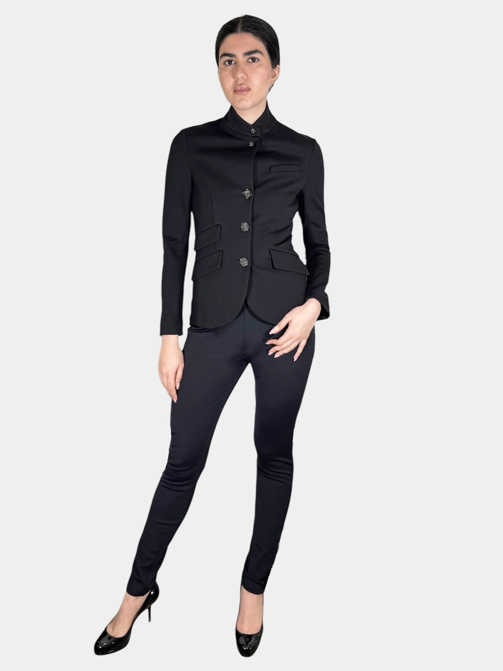 Button-Up High Neck Jacket - Size 00