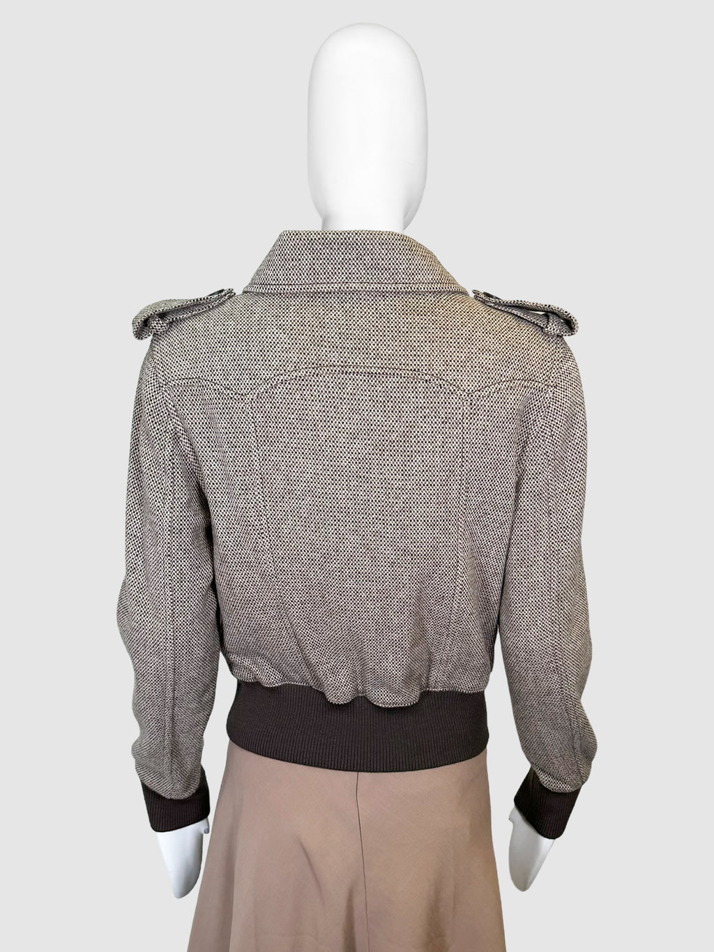 Double-Breasted Tweed Jacket - Size 42